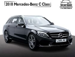 Black Used 2018 Mercedes C200 AMG line Estate | £12,988 (Good price)