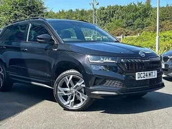 Black magic pearl effect Used 2024 Skoda Karoq SportLine SUV | £31,995 (Fair price)