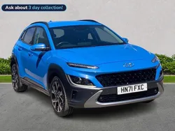 Blue Used 2021 Hyundai Kona Premium SUV | £14,341 (Fair price)