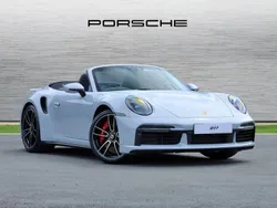 Ice grey metallic New 2024 Porsche 911 Turbo Cabriolet | £152,500