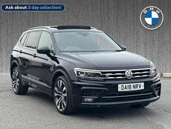 Black Used 2018 VW Tiguan Allspace R-line SUV | £19,499 (Expensive)