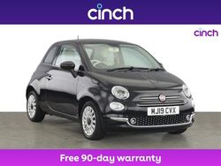 Black Used 2019 Fiat 500 Lounge Hatchback | £7,849 (Fair price)