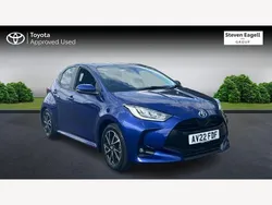 Blue Used 2022 Toyota Yaris Hybrid Design Hatchback | £15,603 (Fair price)