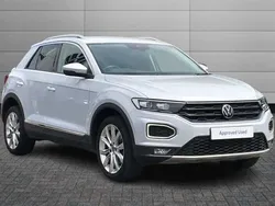 White silver Used 2021 VW T-Roc SEL SUV | £19,450 (Fair price)