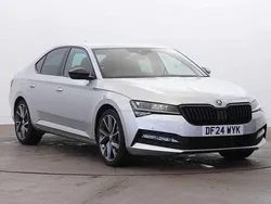 Brilliant silver metallic Used 2024 Skoda Superb SportlinePlus Hatchback | £25,295 (Fair price)