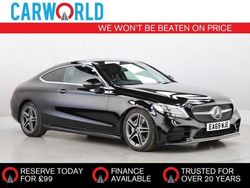 Black Used 2019 Mercedes C200 AMG line Coupe | £16,366 (Fair price)