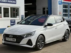 Atlas white with black roof Used 2023 Hyundai i20 N Line Hatchback | £16,995 (Fair price)