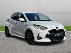 White Used 2021 Toyota Yaris Design Hatchback | £15,586 (Fair price)