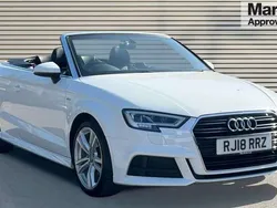 White Used 2018 Audi A3 Cabriolet S-Line Cabriolet | £16,767 (A bit pricey)