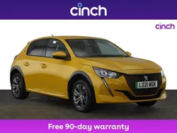 Yellow Used 2021 Peugeot e-208 Allure Hatchback | £11,399 (Fair price)