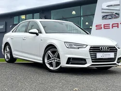 White Used 2018 Audi A4 S-Line Sedan | £11,790 (Fair price)