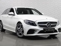 White Used 2019 Mercedes C200 AMG Line Premium Estate | £16,390 (Fair price)