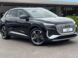 Black New 2025 Audi Q4 e-tron S-Line SUV | £42,995