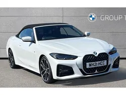 Mineral white Used 2021 BMW 420 M Sport Cabriolet | £29,875 (Fair price)