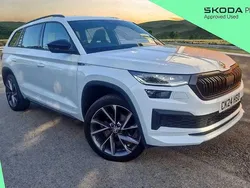 Moon white metallic Used 2024 Skoda Kodiaq SportLine SUV | £31,000 (Fair price)