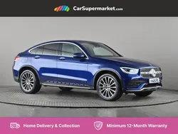 Blue Used 2021 Mercedes GLC300 AMG Line Premium Coupe | £32,697 (Good price)