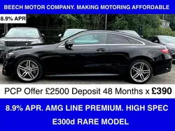 Black Used 2020 Mercedes E300 AMG Line Premium Coupe | £26,990 (Super price)