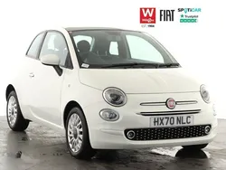 White Used 2020 Fiat 500 Lounge Hatchback | £9,699 (Fair price)