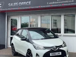 White/black Used 2016 Toyota Yaris Design Hatchback | £8,295 (Fair price)