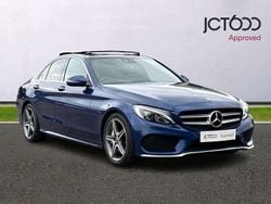 Blue Used 2018 Mercedes C250 AMG Line Premium Plus Sedan | £15,559 (Good price)