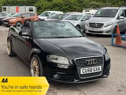 Black Used 2008 Audi A3 Cabriolet S-Line Cabriolet | £1,989 (Fair price)