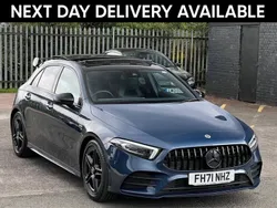 Blue Used 2022 Mercedes A180 AMG line Hatchback | £22,495 (Expensive)