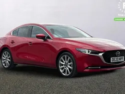 Red Used 2019 Mazda 3 Inclusive Sedan | £14,699 (Fair price)