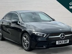 Black Used 2021 Mercedes A200 AMG line Sedan | £20,491 (Fair price)