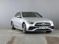 Hightech silver Used 2024 Mercedes C300e AMG line Sedan | £37,400 (Good price)