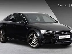 Black Used 2018 Audi A3 S-Line Sedan | £15,750 (Fair price)