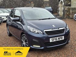 Blue Used 2016 Peugeot 108 Active Hatchback | £4,950 (Fair price)