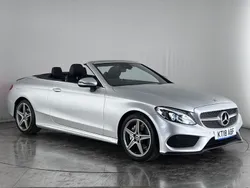 Silver Used 2018 Mercedes C220 AMG Line Premium Plus Cabriolet | £19,350 (Fair price)