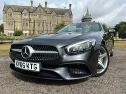 Black magnetite metallic Used 2016 Mercedes SL400 AMG line Cabriolet | £33,995 (A bit pricey)