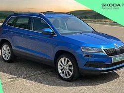 Race blue metallic Used 2021 Skoda Karoq SE L SUV | £19,495
