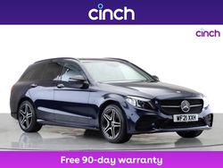 Blue Used 2021 Mercedes C300e AMG line Estate | £17,499 (Fair price)