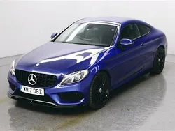 Blue Used 2017 Mercedes C300 AMG line Coupe | £15,490 (Fair price)