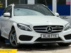 White Used 2018 Mercedes C200 AMG Line Premium Estate | £13,950 (Fair price)