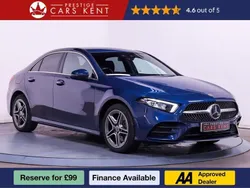 Blue Used 2021 Mercedes A250 AMG line Sedan | £21,966 (Fair price)