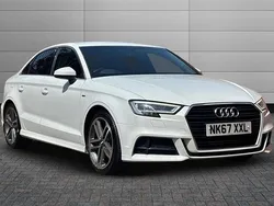 White Used 2017 Audi A3 S-Line Sedan | £13,995 (Fair price)