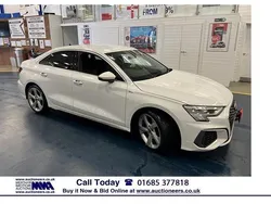 White Used 2021 Audi A3 S-Line Sedan | £12,402 (Fair price)
