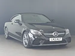 Black Used 2021 Mercedes C200 AMG line Coupe | £25,998 (Expensive)