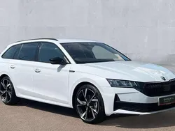 Moon white metallic Used 2025 Skoda Octavia SportLine Estate | £35,550