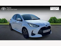 White Used 2024 Toyota Yaris Hybrid Design Hatchback | £19,842 (Fair price)