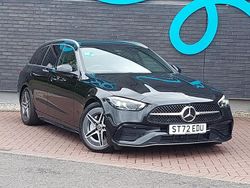 Black Used 2022 Mercedes C300 AMG line Estate | £31,298 (Fair price)