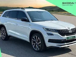 Moon white metallic Used 2021 Skoda Kodiaq SportLine SUV | £28,495 (A bit pricey)