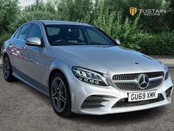 Silver Used 2019 Mercedes C220 AMG line Sedan | £17,499 (Fair price)