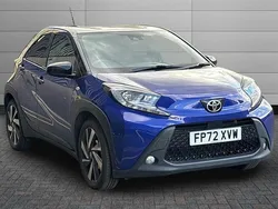 Juniper blue with black Used 2022 Toyota Aygo Hatchback | £14,691 (Fair price)