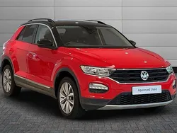 Flash red with black roof Used 2018 VW T-Roc Design SUV | £13,790 (Fair price)