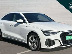 White Used 2022 Audi A3 S-Line Sedan | £20,705 (Fair price)