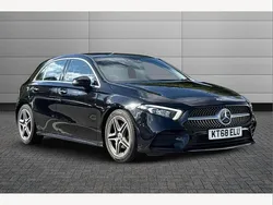 Cosmos black Used 2018 Mercedes A200 AMG Line Premium Hatchback | £14,450 (Fair price)